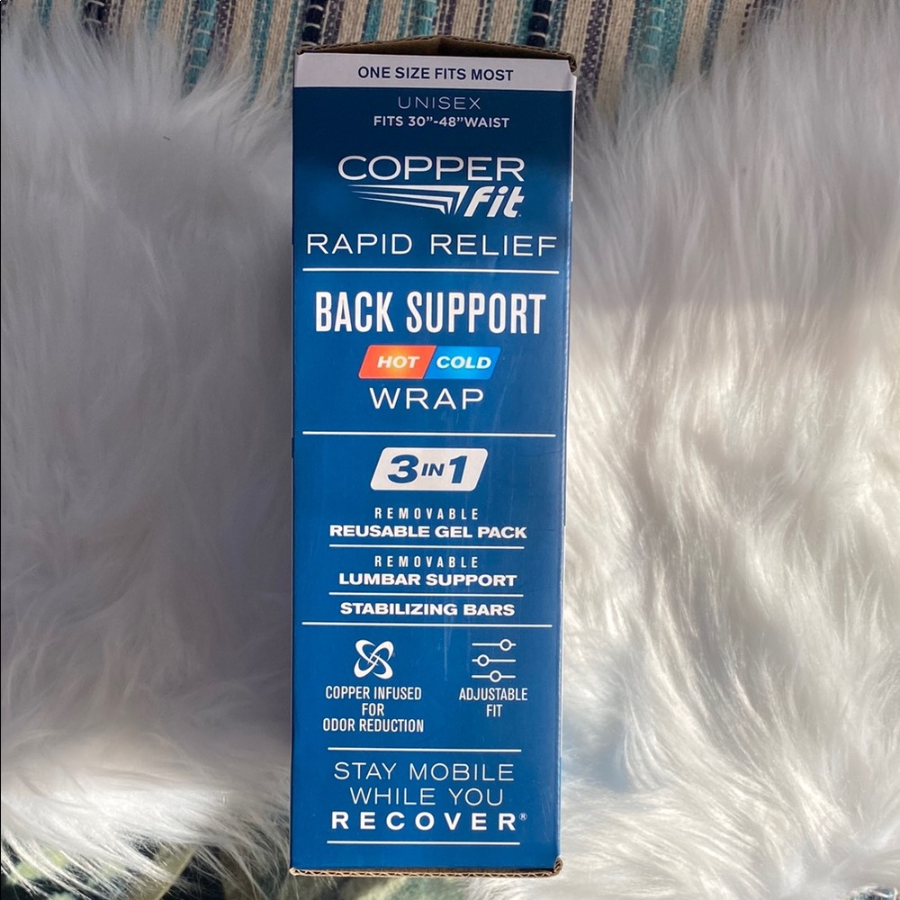 New copper fit Rapid Relief Back Support - Black one size fits most - Picture 3 of 3